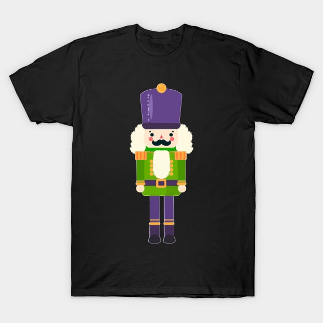 Green and purple nutcracker T-Shirt by Star Fragment Designs